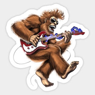 Bigfoot Guitarist Sticker